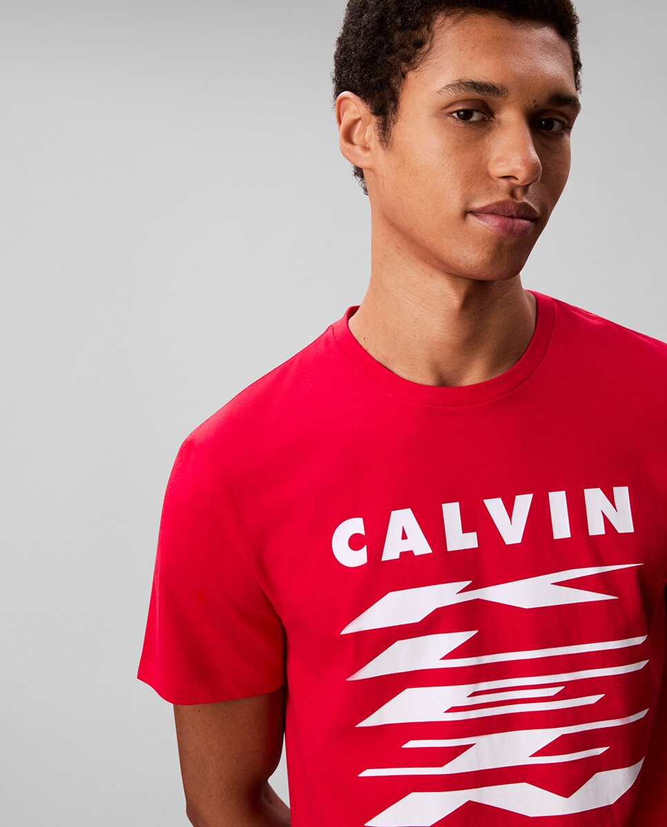 T-shirt com Ilustração Vermelho-3
