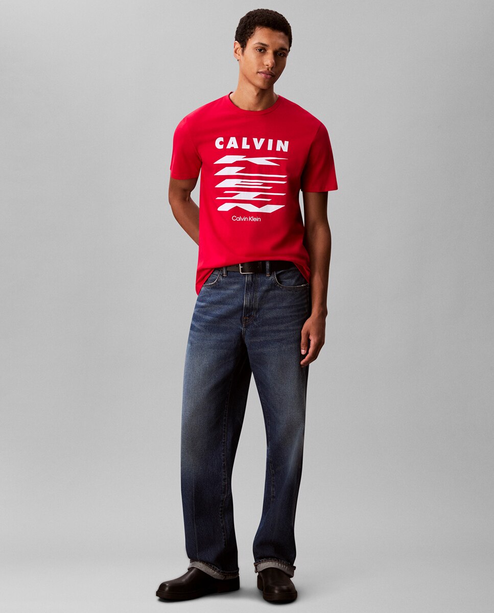 T-shirt com Ilustração Vermelho-6