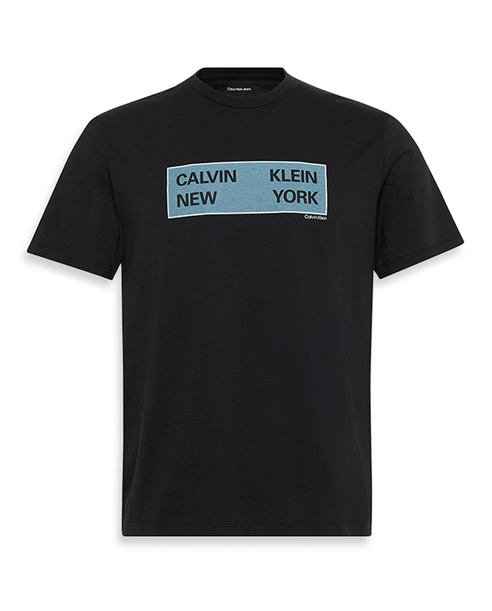 T-shirt com Ilustração Preto-1