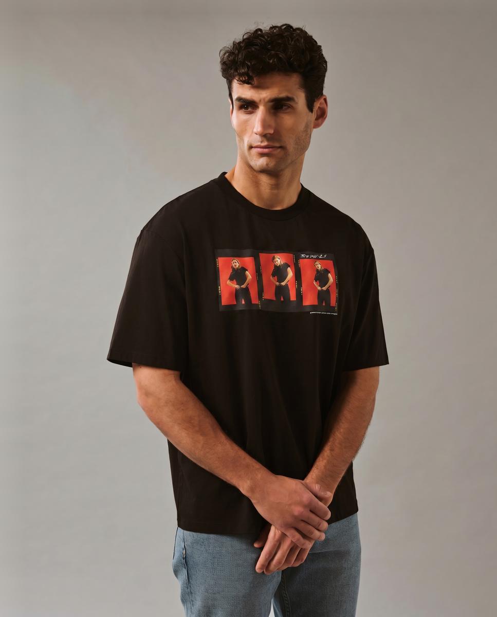 T-shirt Boxy Fit Preto-3