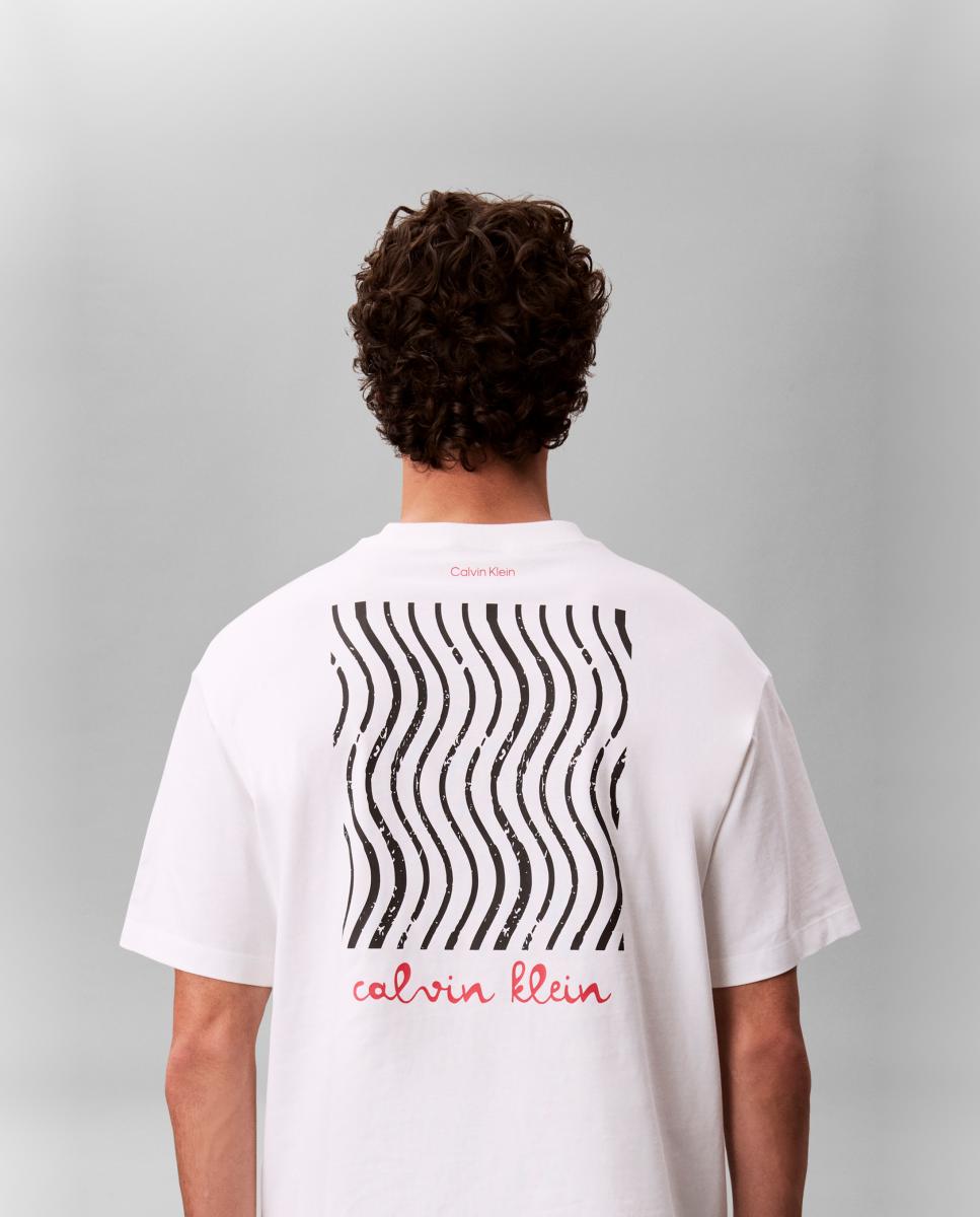 T-shirt com Estampado Gráfico Branco-4