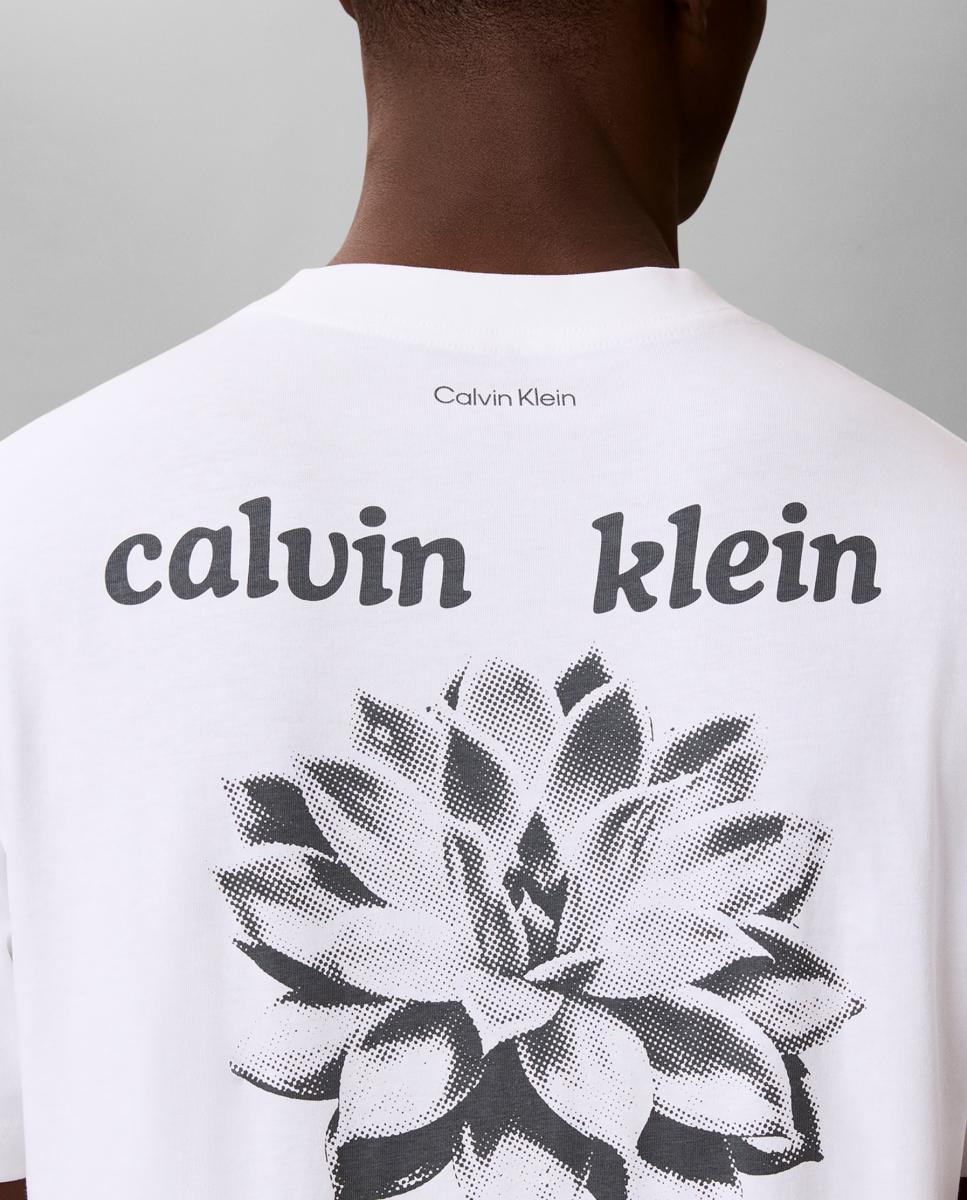 T-shirt com Estampado Gráfico nas Costas Branco-4