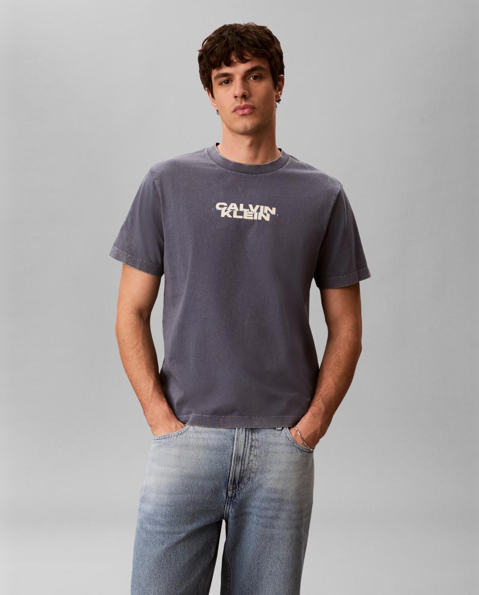 Imagem 0 de T-shirt com Estampado Gráfico nas Costas