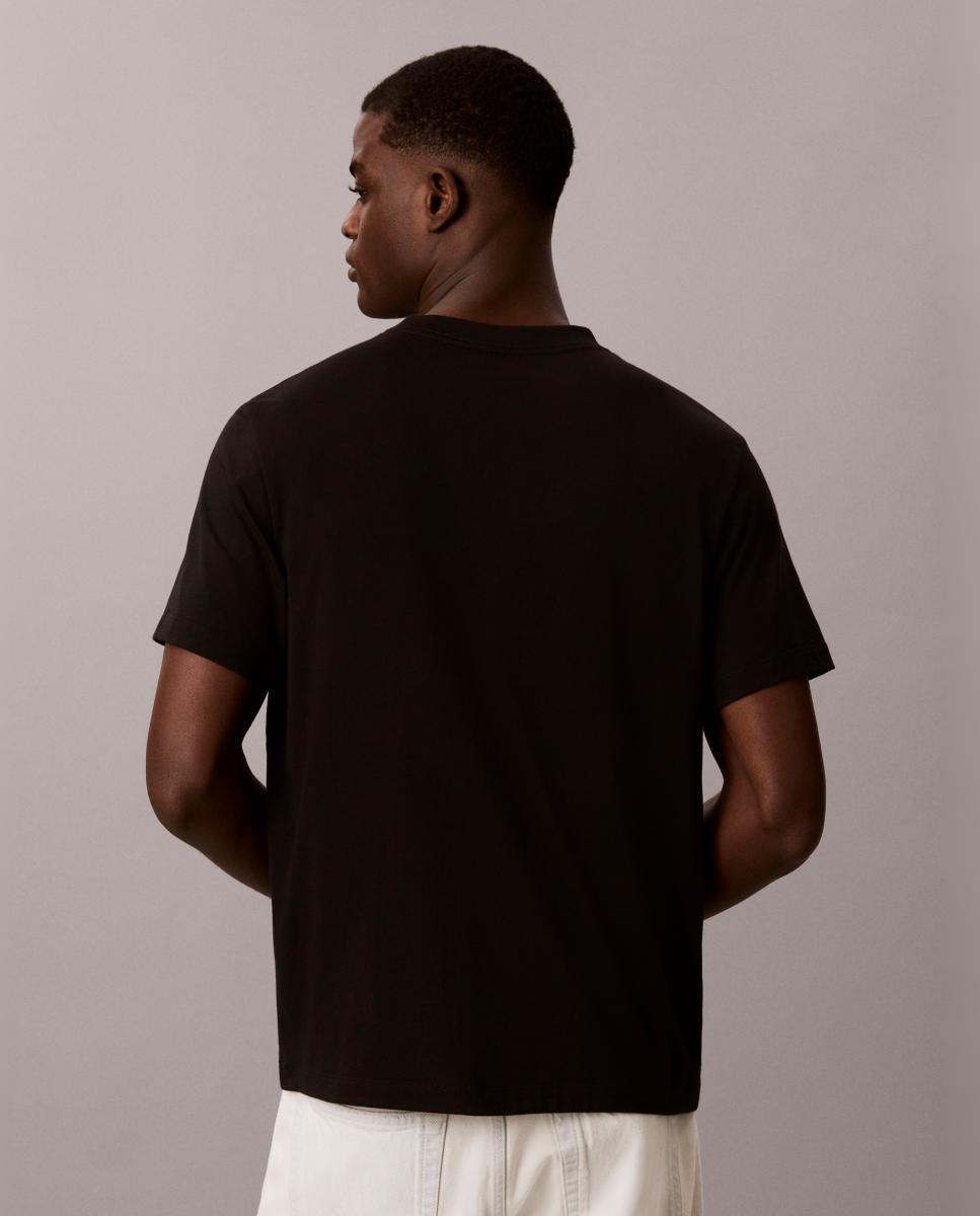 T-shirt com Estampado Gráfico Preto-4