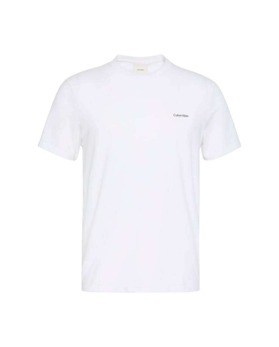 Camiseta Hombre slim algodón elástico bordado - Calvin Klein Jeans - Blanco Blanco-5