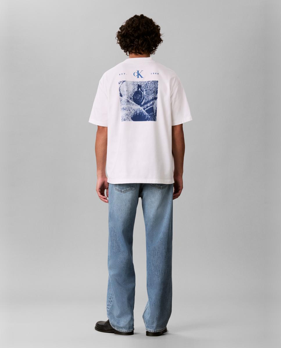 Camiseta Hombre gráfico jeans espalda - Calvin Klein Jeans - Blanco Blanco-2