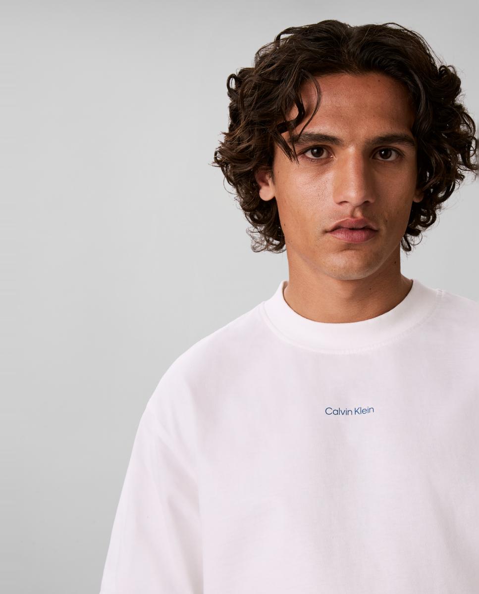 Camiseta Hombre gráfico jeans espalda - Calvin Klein Jeans - Blanco Blanco-3
