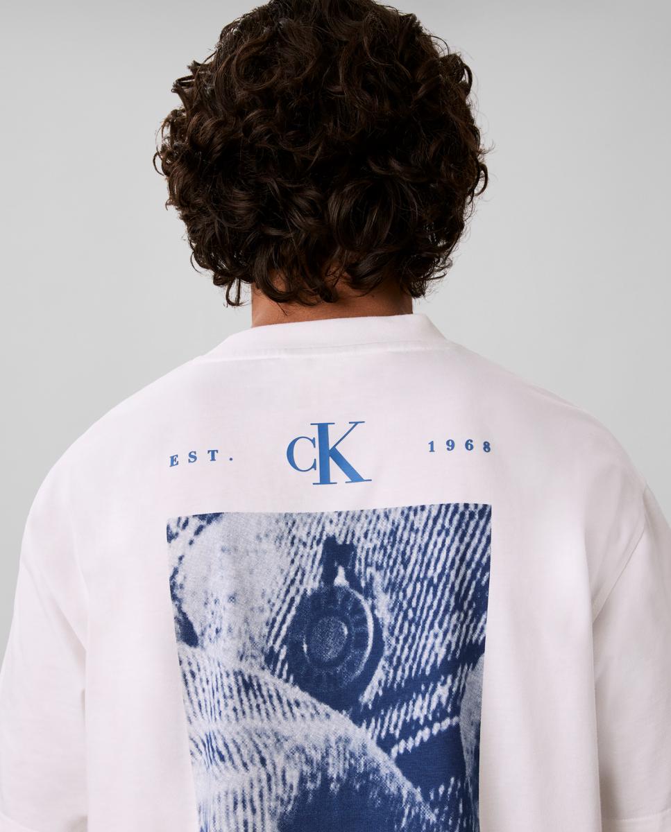 Camiseta Hombre gráfico jeans espalda - Calvin Klein Jeans - Blanco Blanco-4