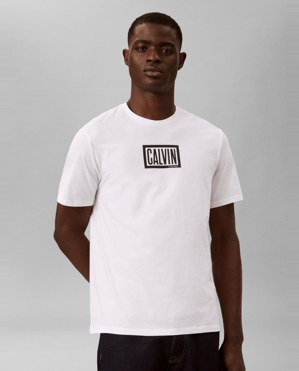 Imagen 0 de Camiseta Hombre gráfica Calvin box Blanco