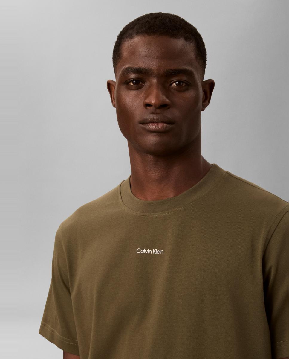 Camiseta Hombre gráfica Calvin espalda - Calvin Klein Jeans - Verde militar Verde militar-3