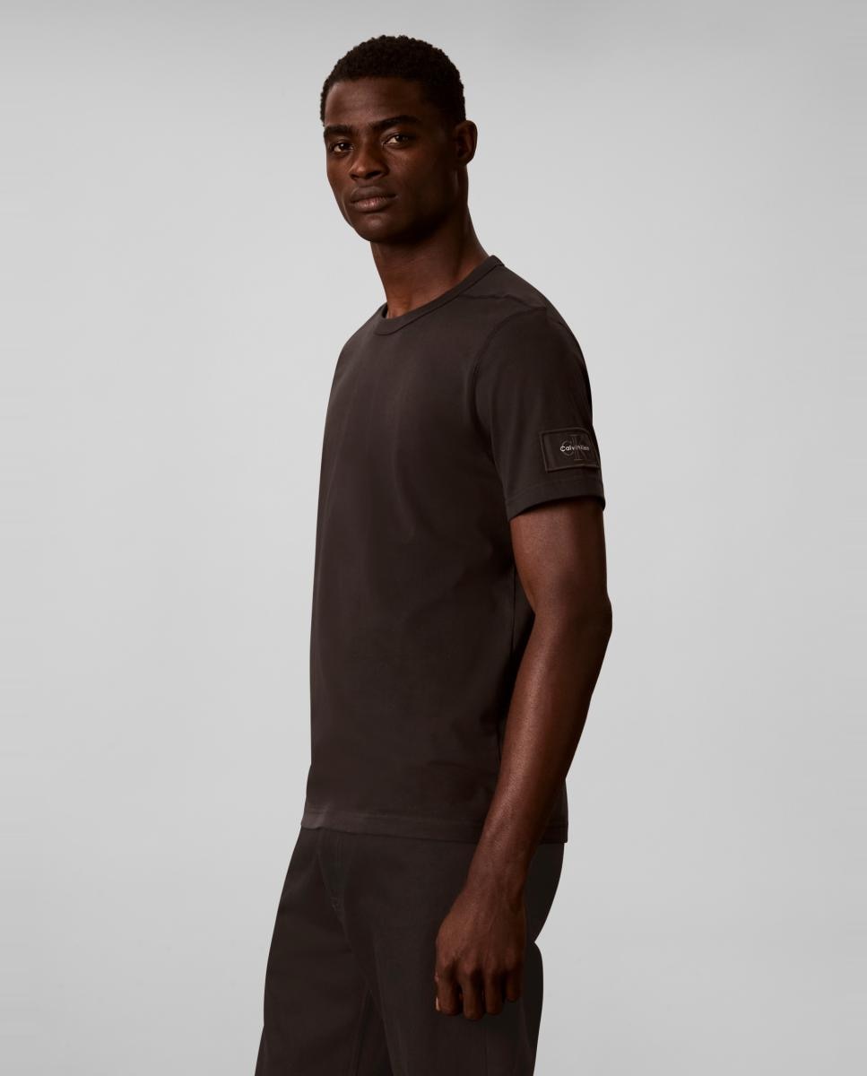 Camiseta Hombre con badge tejido suave - Calvin Klein Jeans - Negro Negro-4