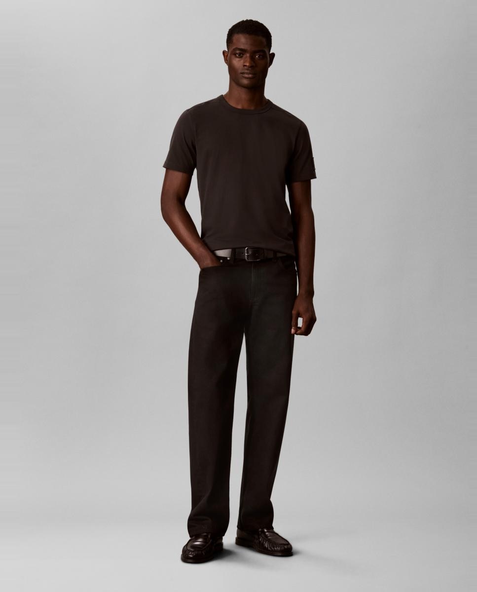 Camiseta Hombre con badge tejido suave - Calvin Klein Jeans - Negro Negro-6