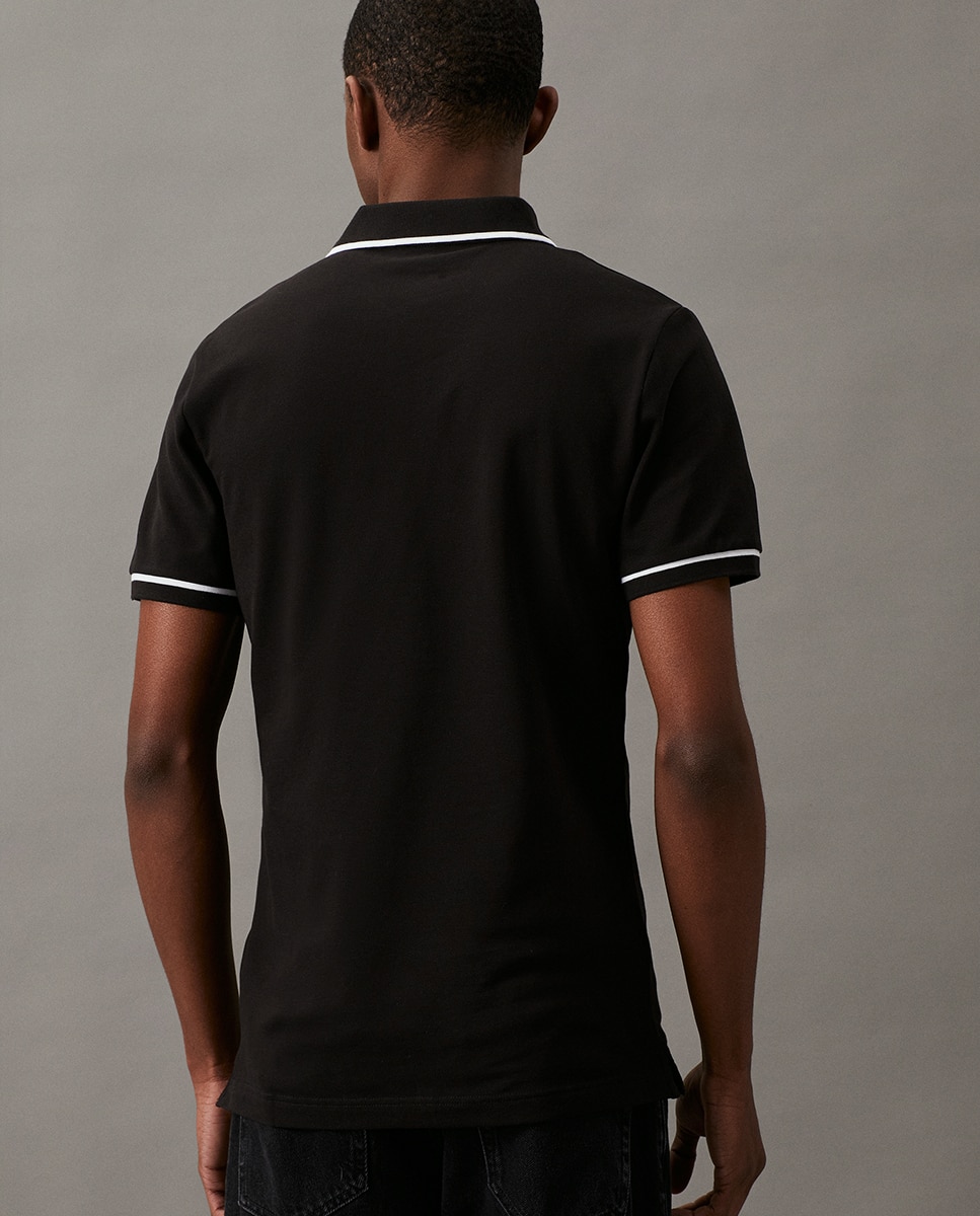 Polo Piqué Slim  - Preto Preto-2
