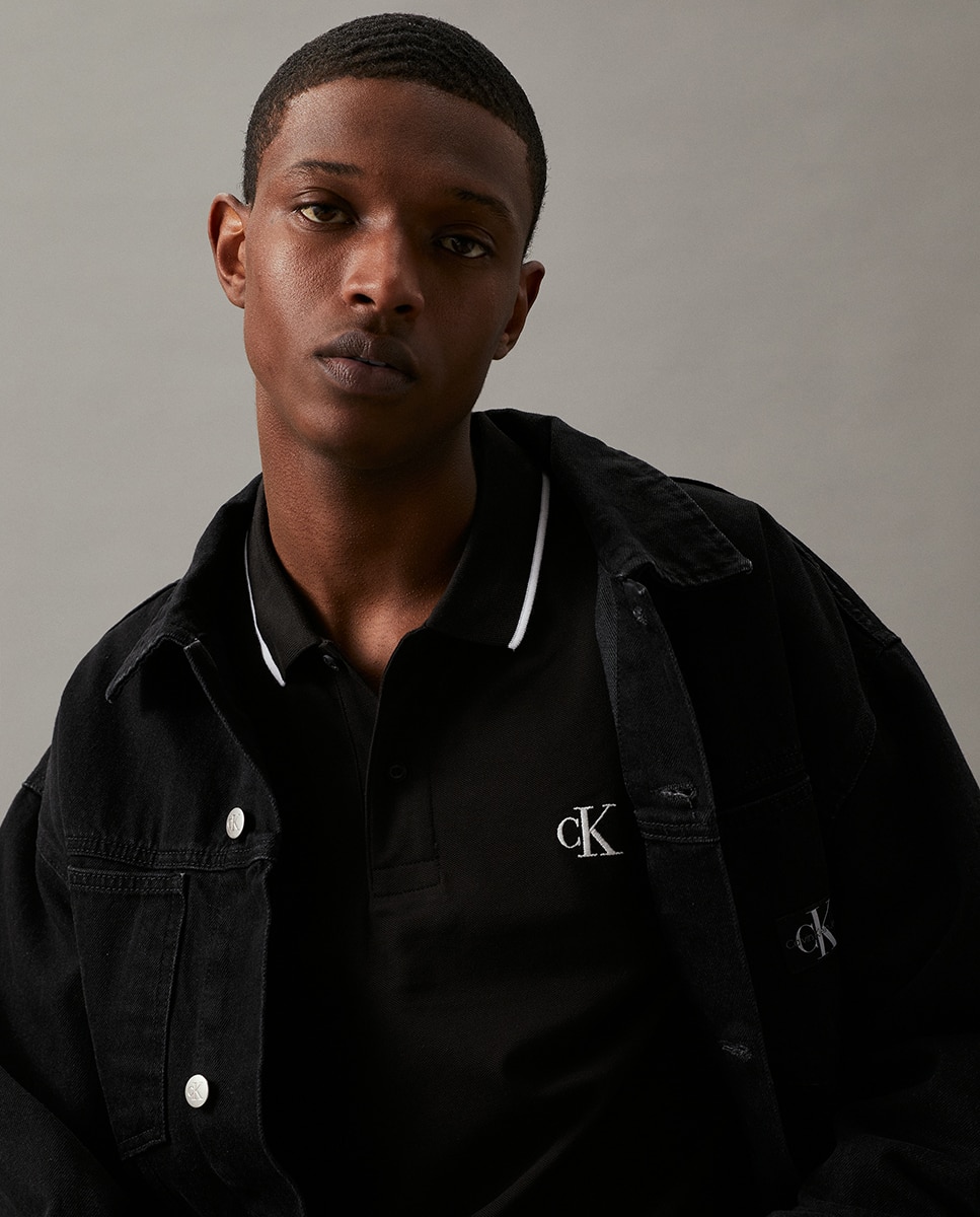 Polo Piqué Slim  - Preto Preto-3