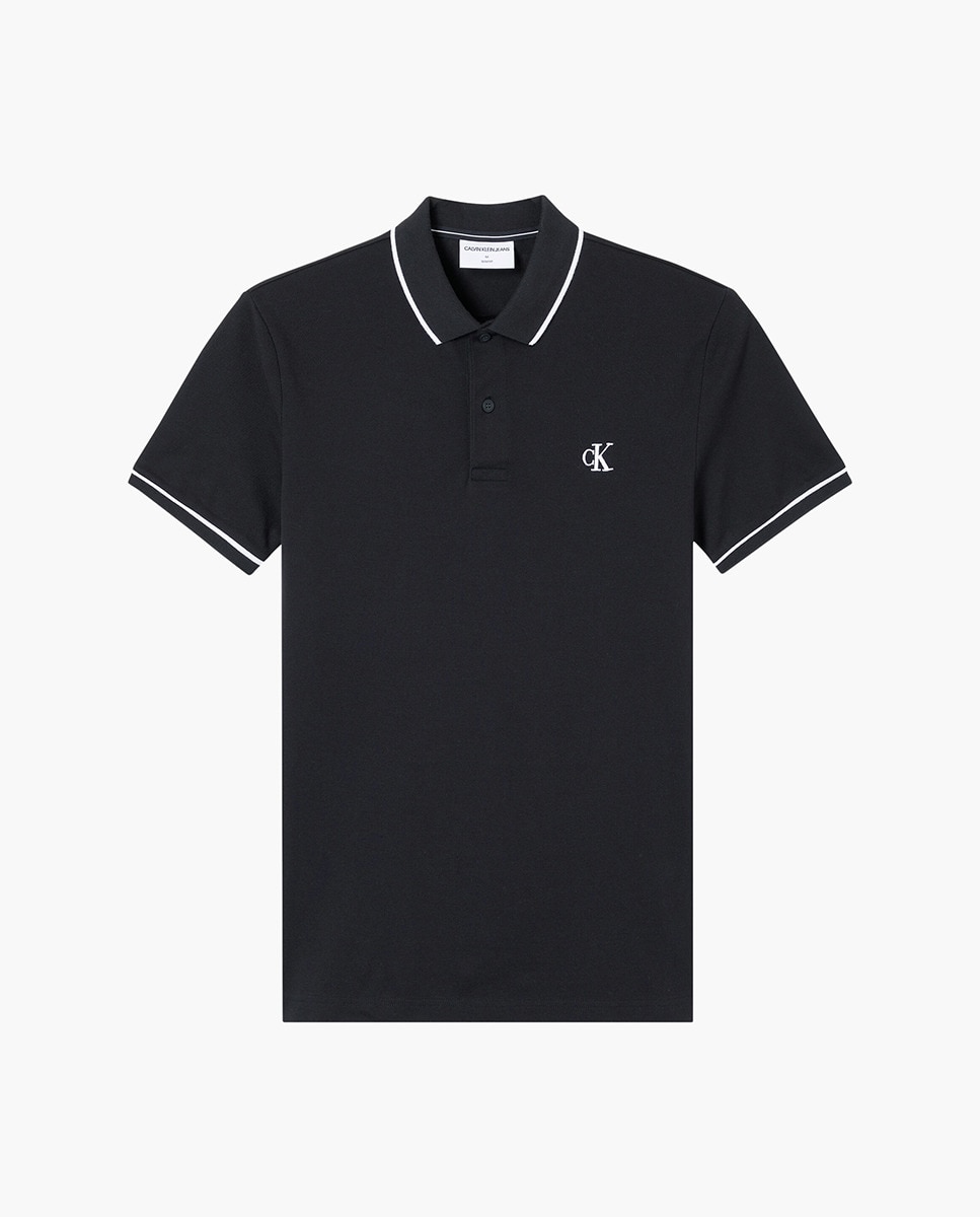 Polo Piqué Slim  - Preto Preto-5