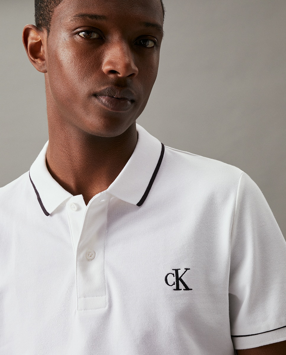 Polo Slim - Branco Branco-3