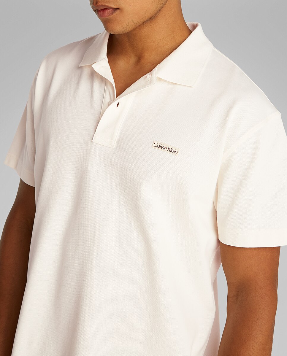 Polo de Manga Curta com Logótipo Branco-3