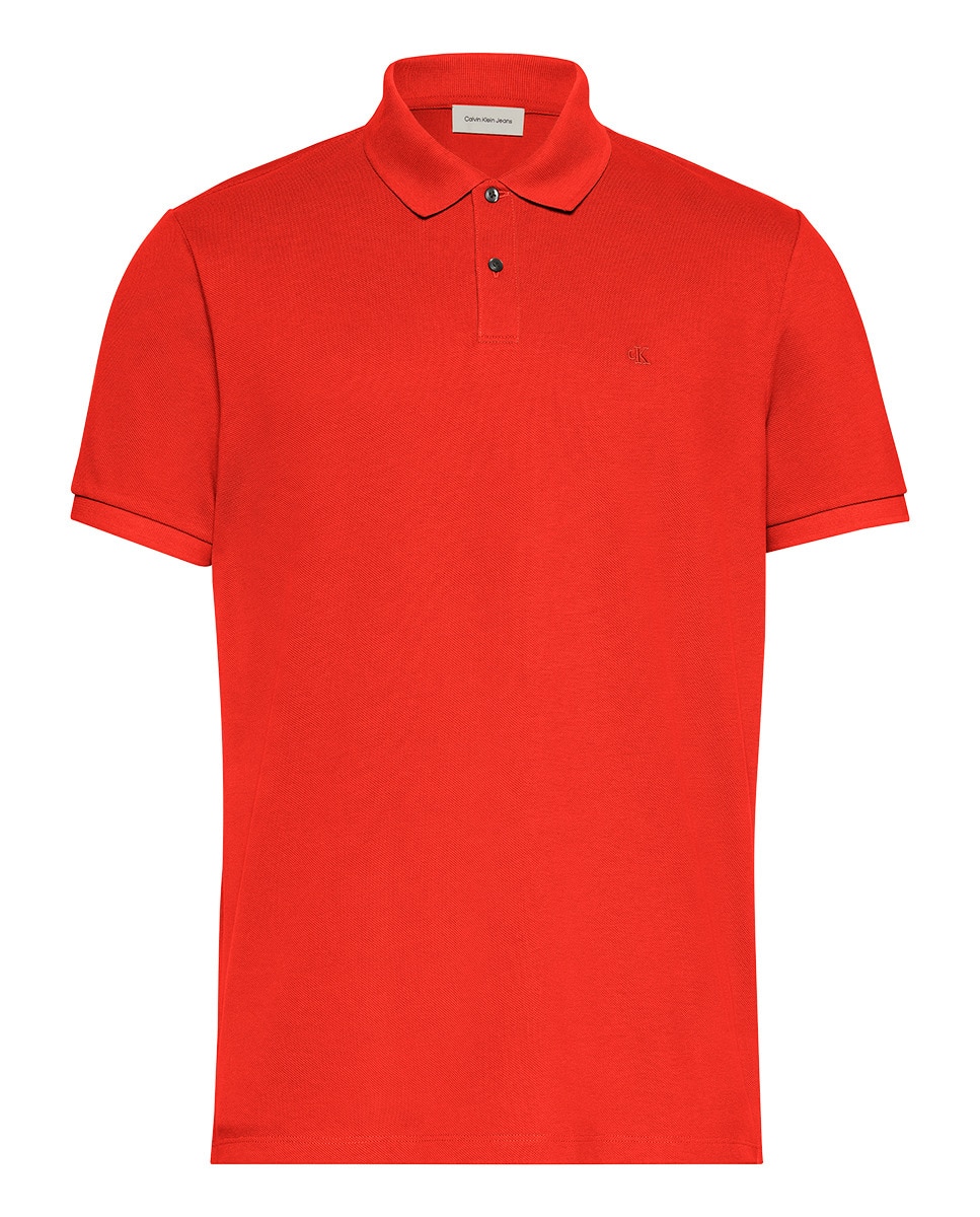 Polo de Manga Curta com Logótipo Vermelho-3