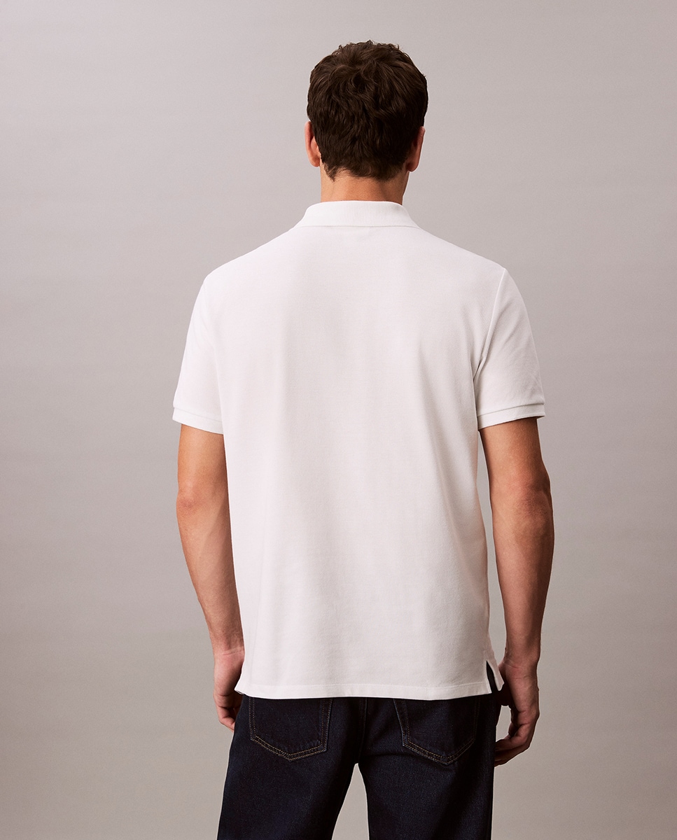 Polo Piqué com Monograma Branco-2
