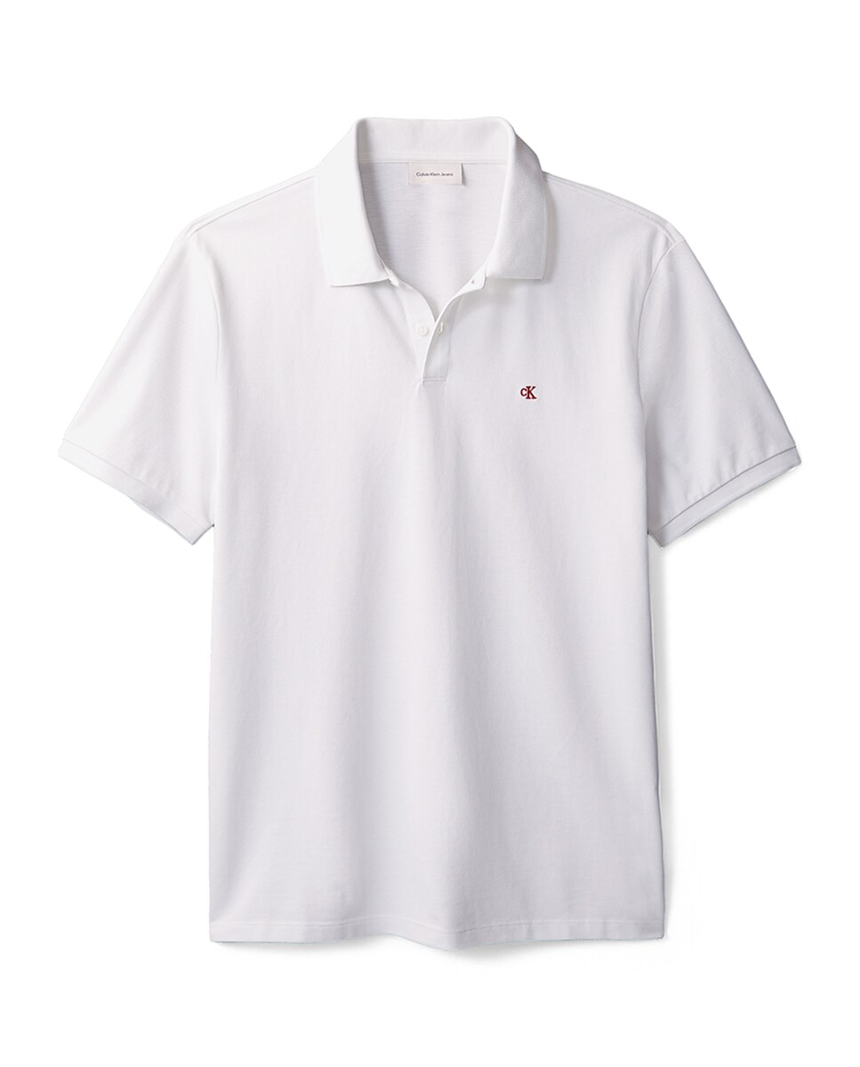 Polo Piqué com Monograma Branco-6