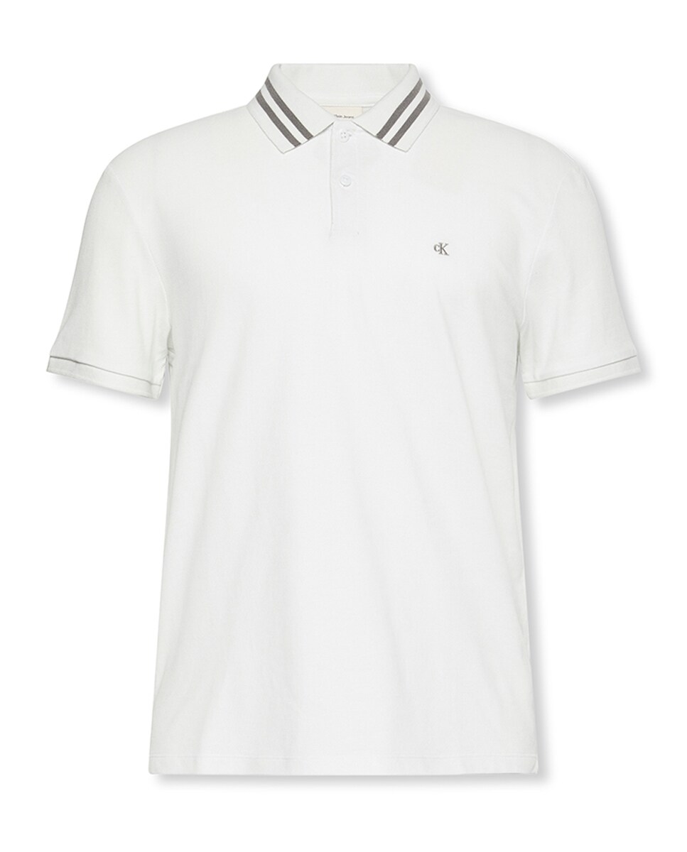 Polo de Piqué com Logótipo Branco-5
