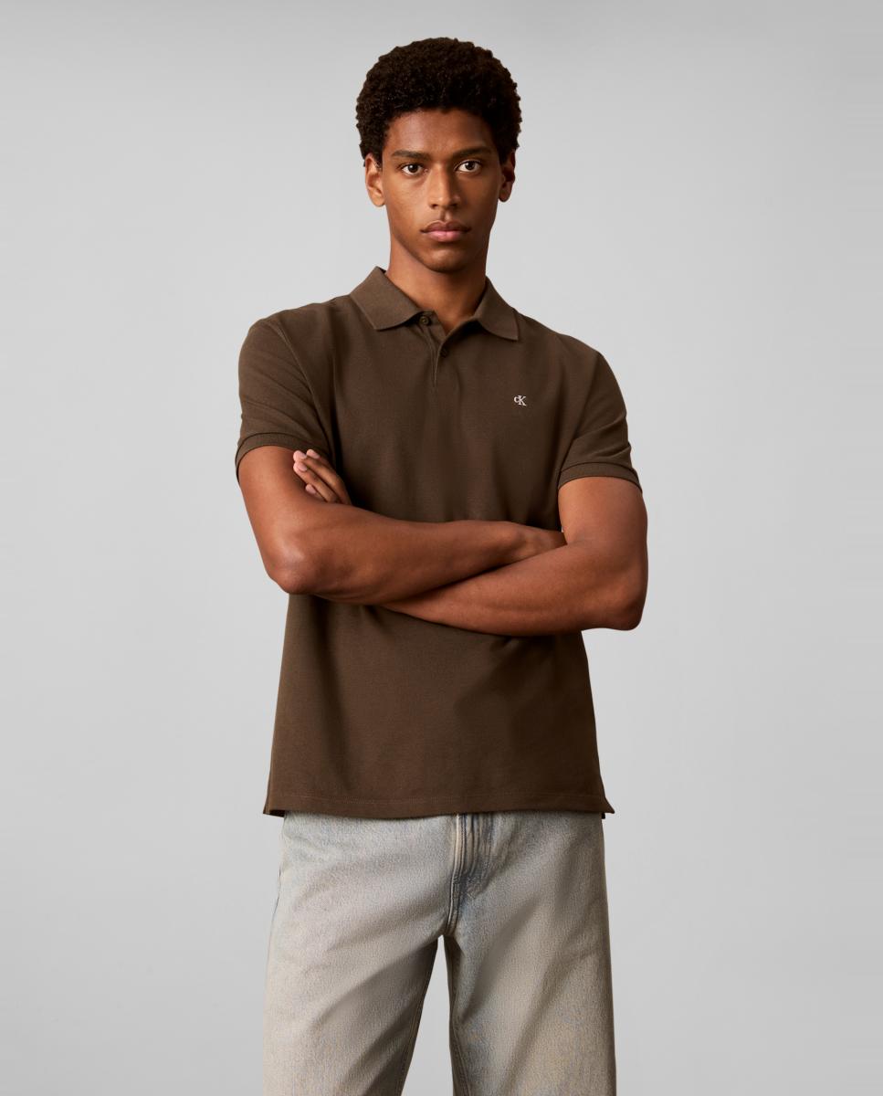 Imagen 1 de Polo Hombre piqué con monogram Verde oscuro