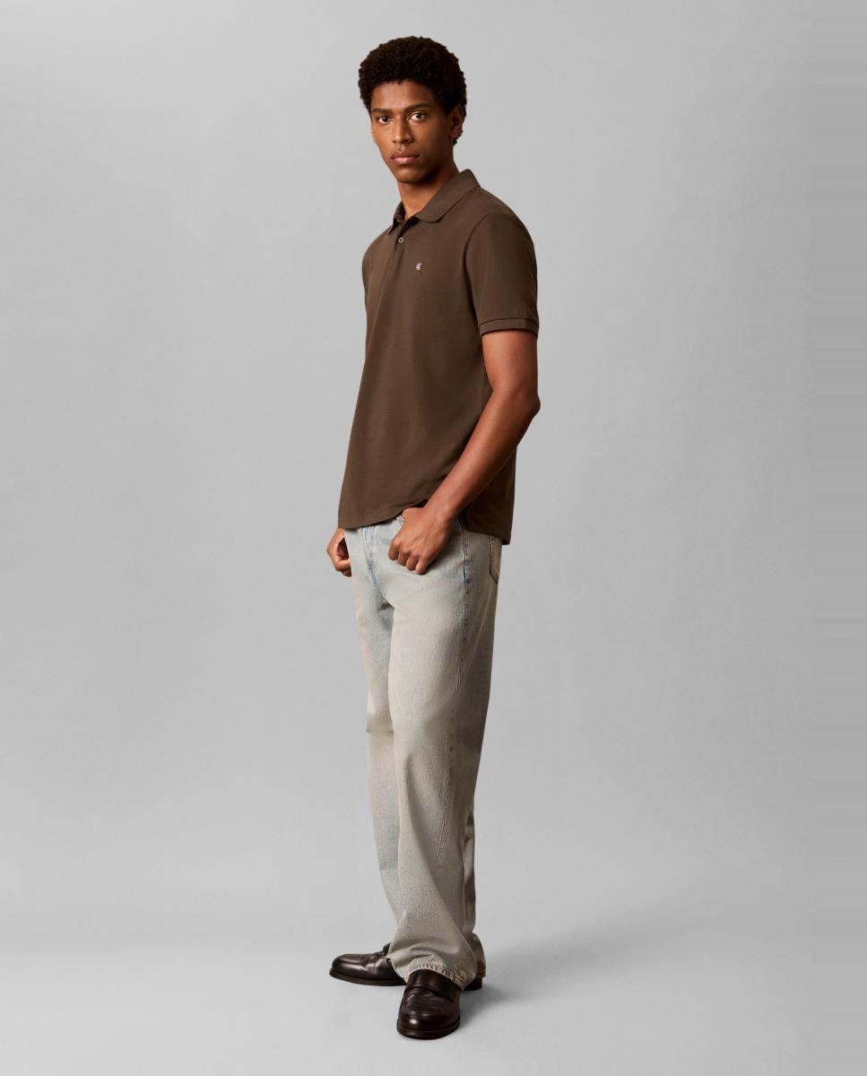 Imagen 4 de Polo Hombre piqué con monogram - Calvin Klein Jeans - Verde oscuro Verde oscuro