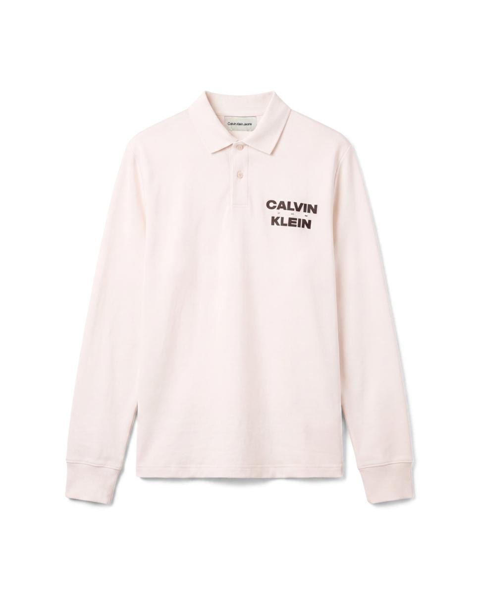 Imagen 5 de Polo Hombre manga larga con logo - Calvin Klein Jeans - Crudo Crudo