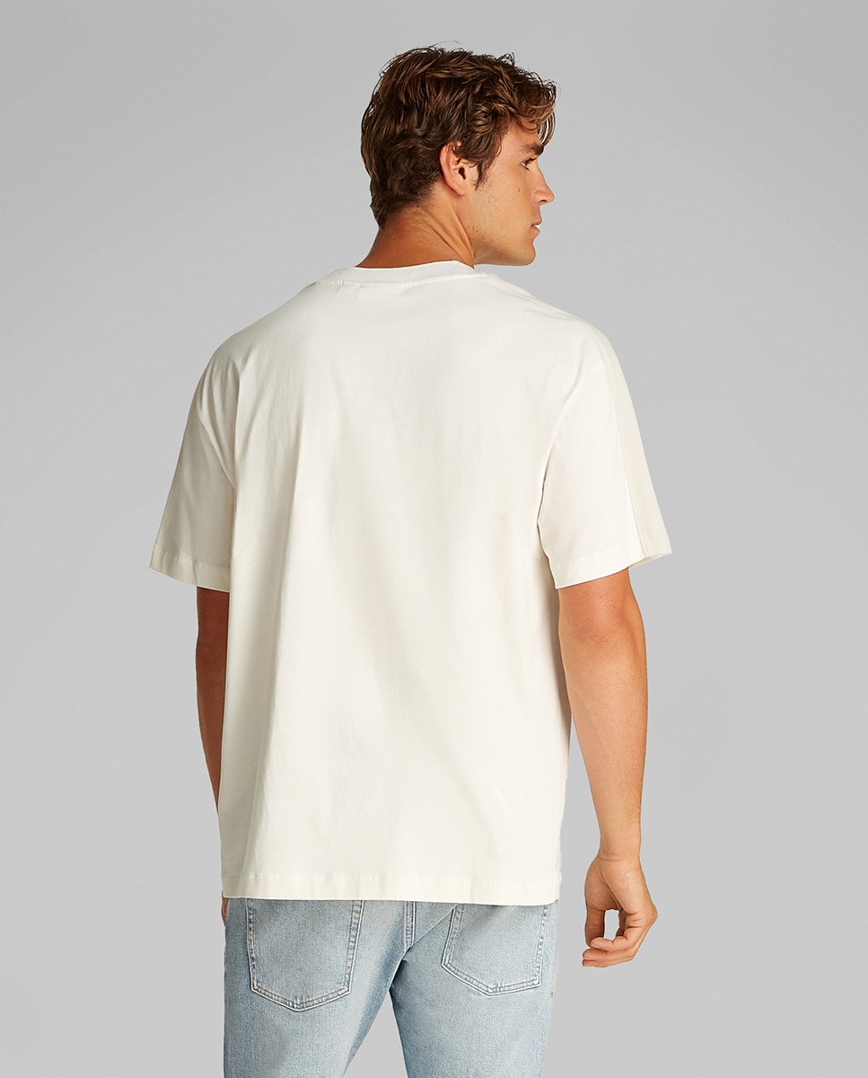 T-shirt de Manga Curta com Logótipo Branco-2