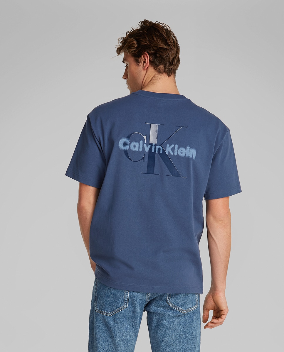 T-shirt com Monograma Azul-marinho-2