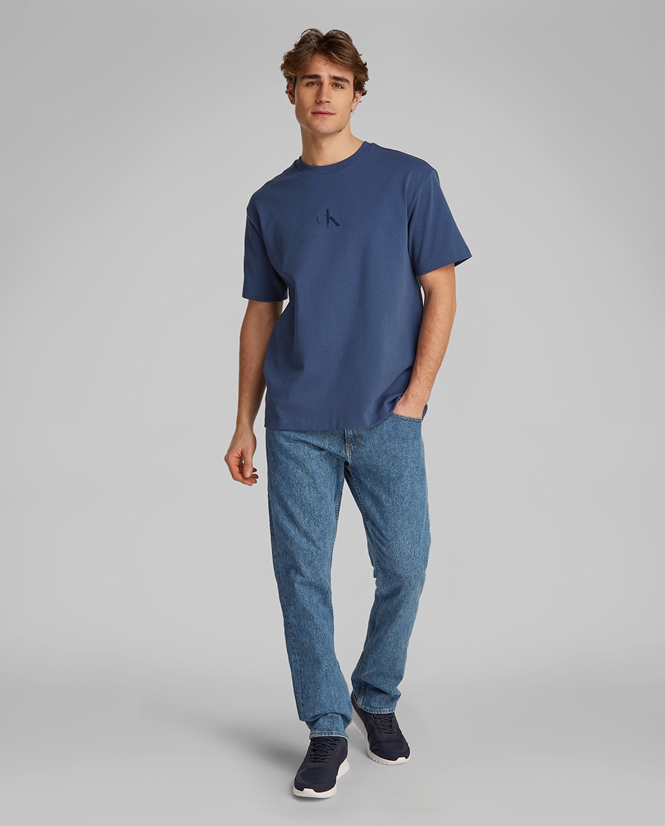 T-shirt com Monograma Azul-marinho-6