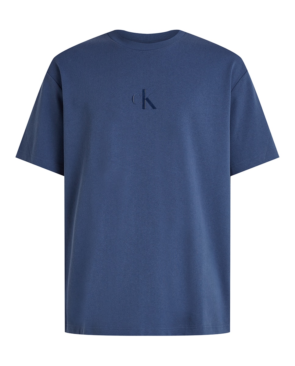 T-shirt com Monograma Azul-marinho-4