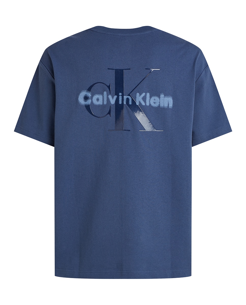 T-shirt com Monograma Azul-marinho-5