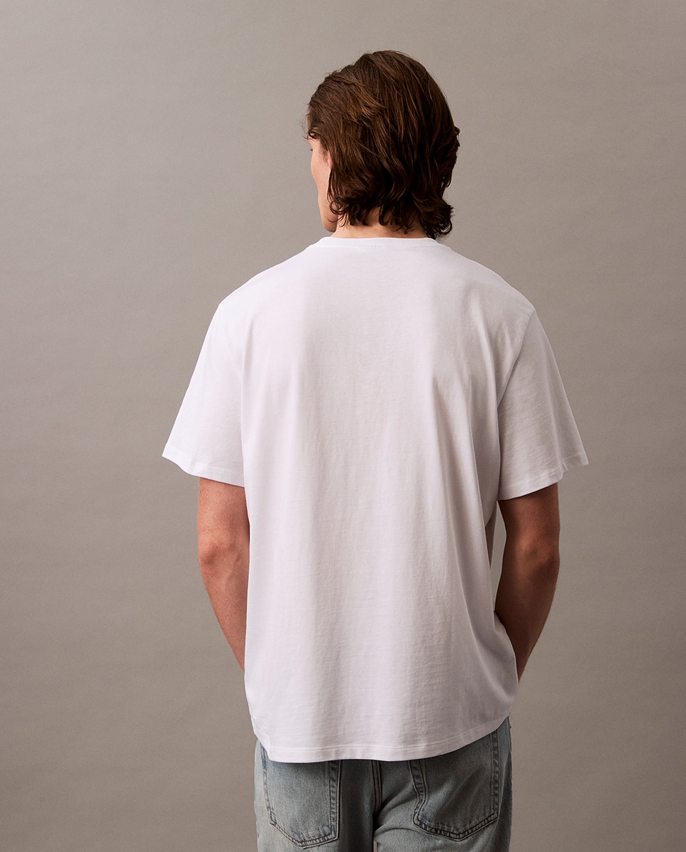 T-shirt com Monograma Branco-2