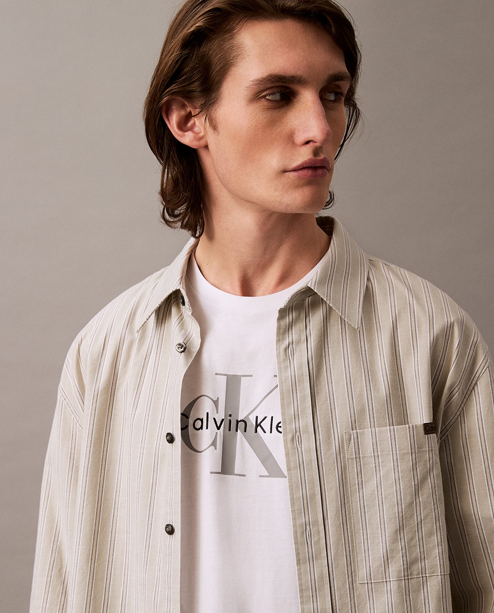 T-shirt com Monograma Branco-4