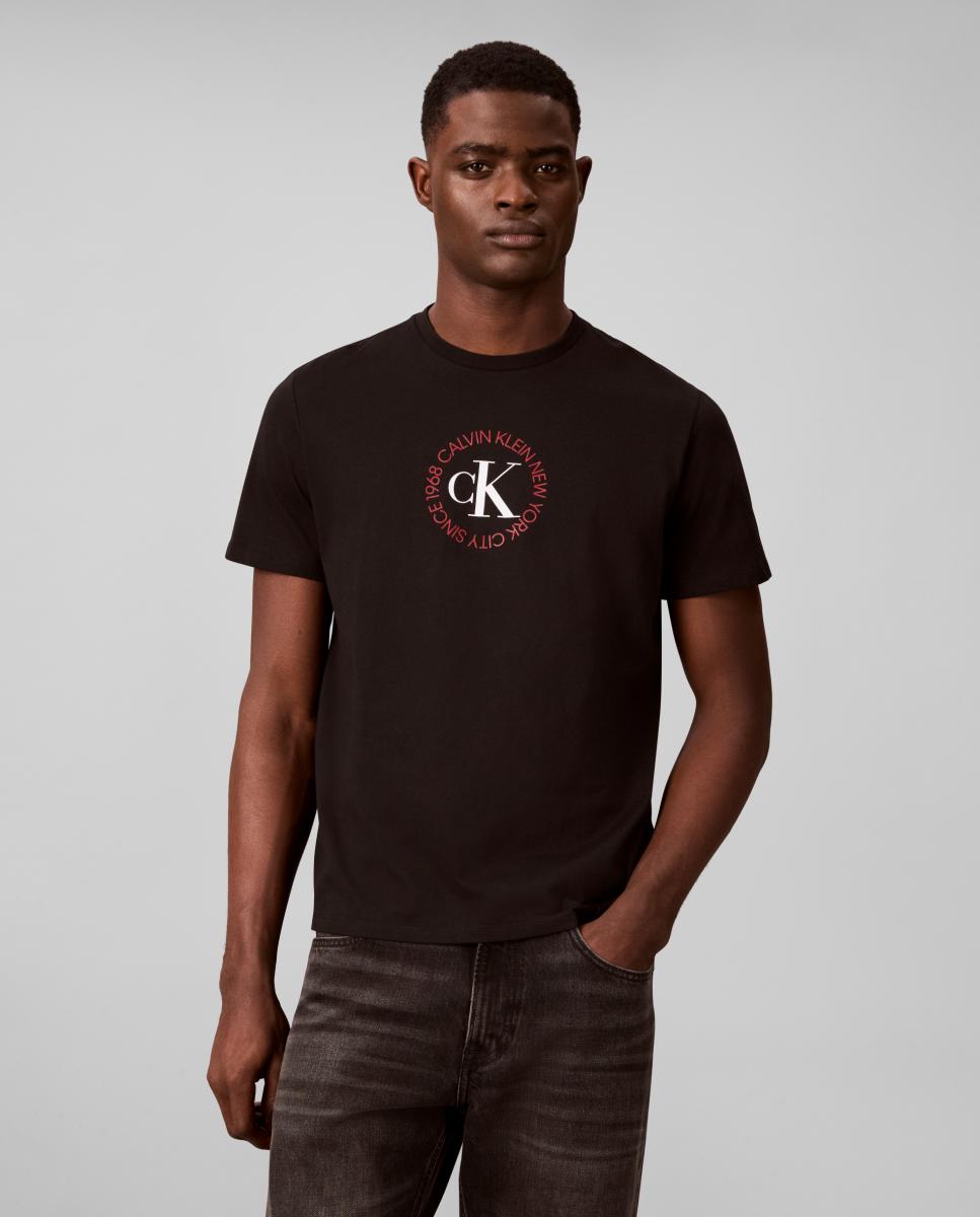 T-shirt com Logótipo de Círculo Preto-1