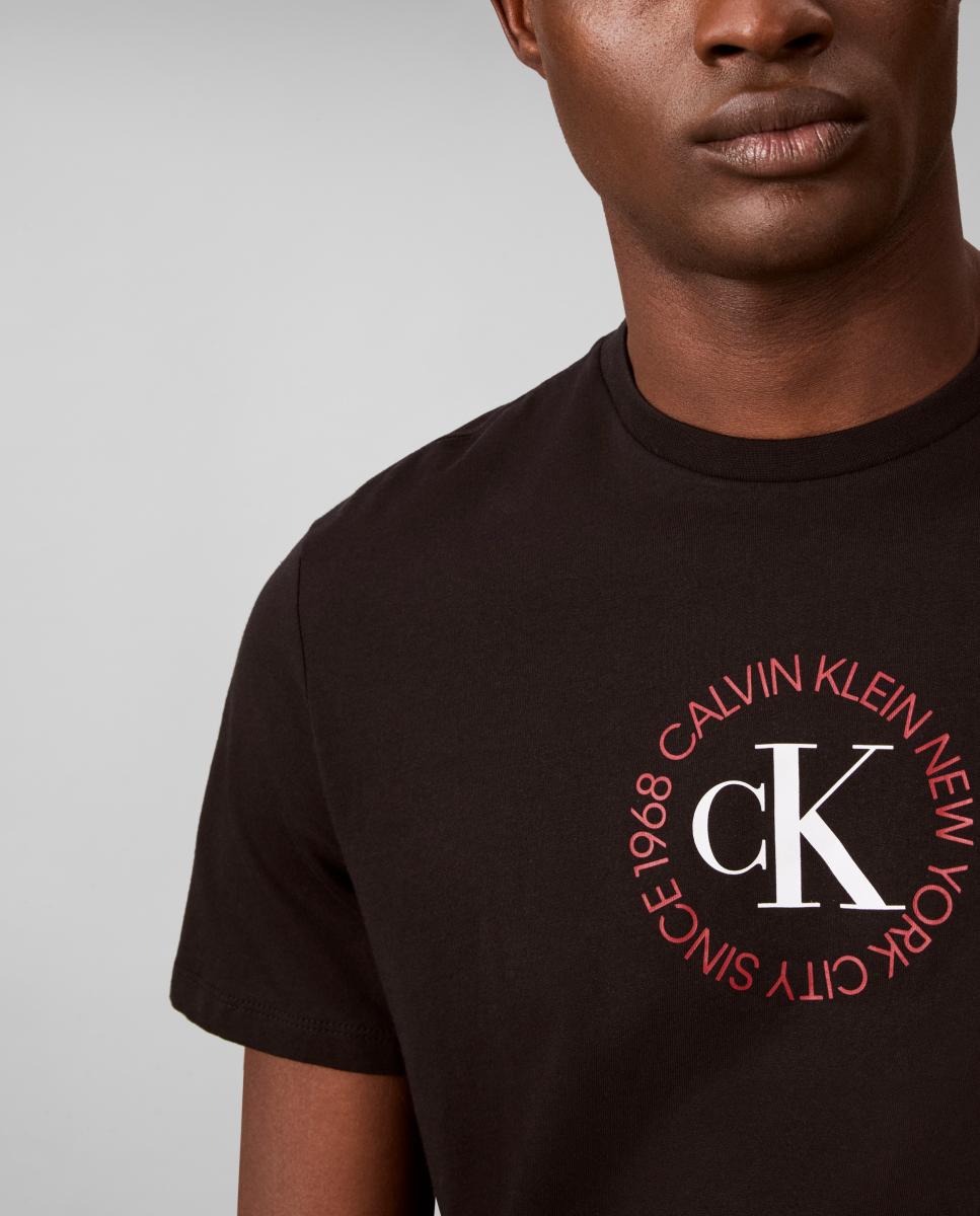 T-shirt com Logótipo de Círculo Preto-4