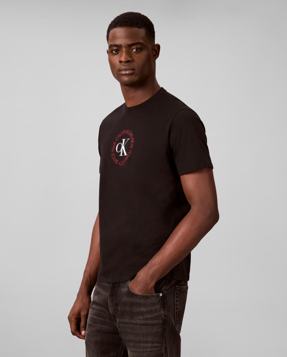 T-shirt com Logótipo de Círculo Preto-5