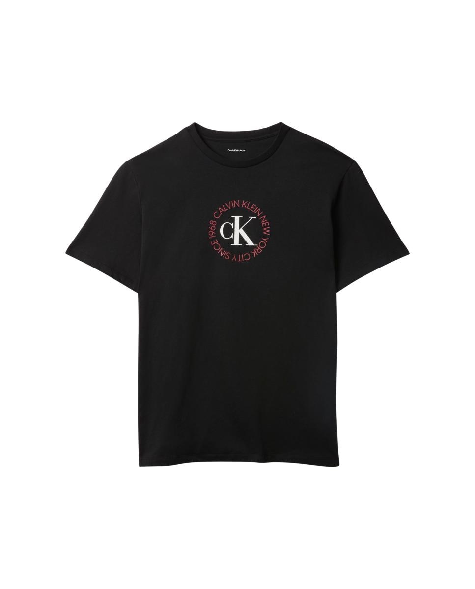 T-shirt com Logótipo de Círculo Preto-6