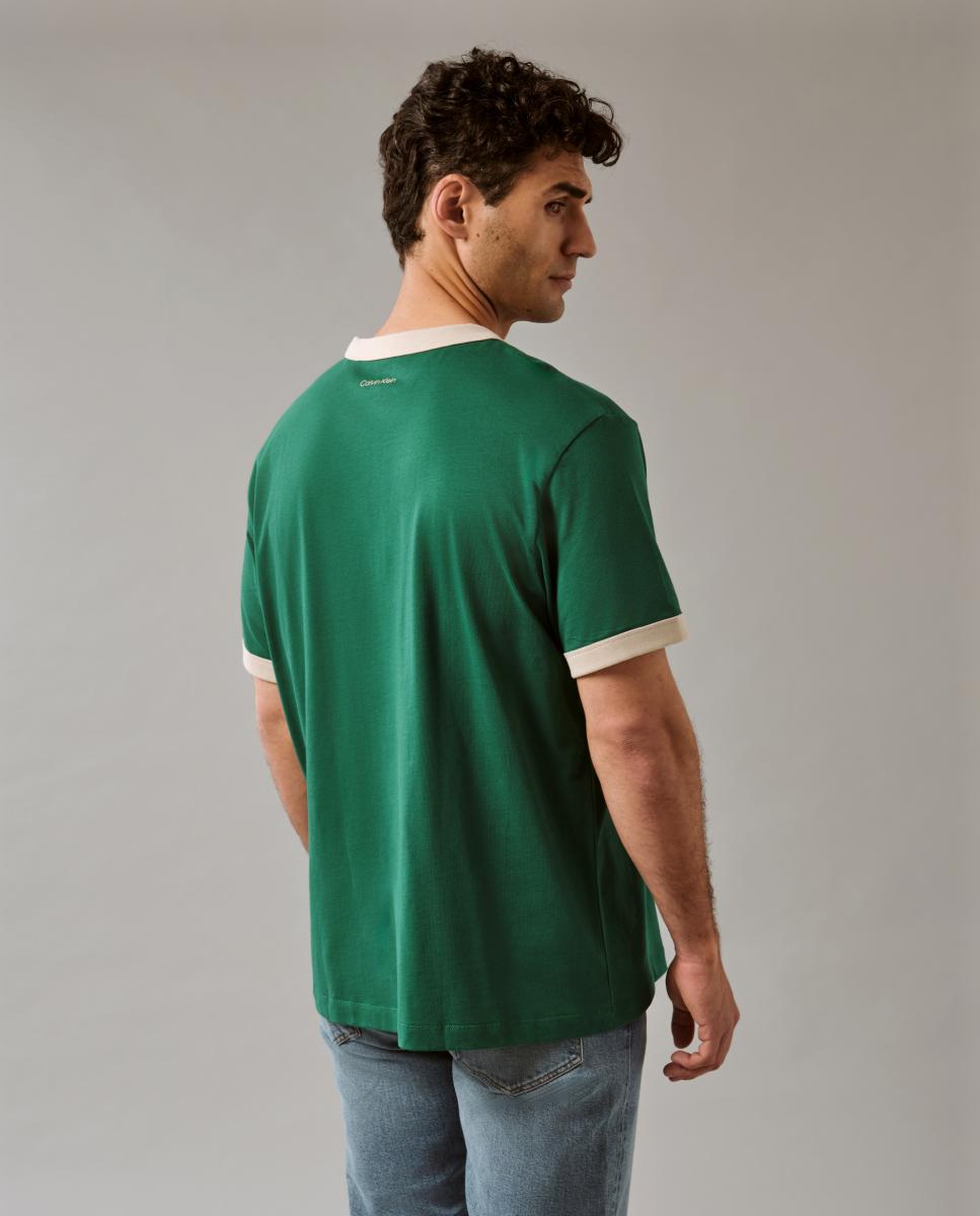 T-shirt com Logótipo Circular Easy Fit Verde-2
