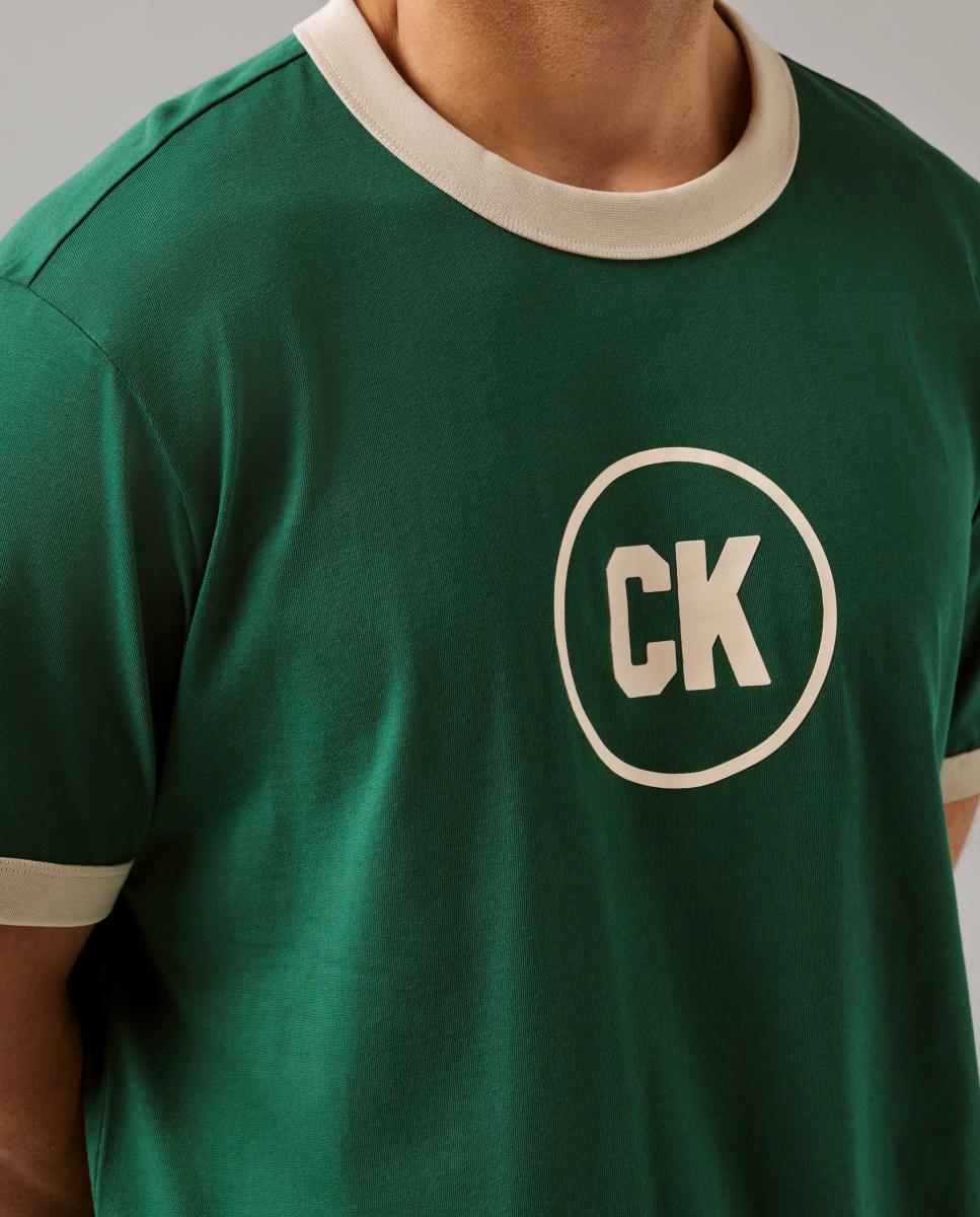T-shirt com Logótipo Circular Easy Fit Verde-3