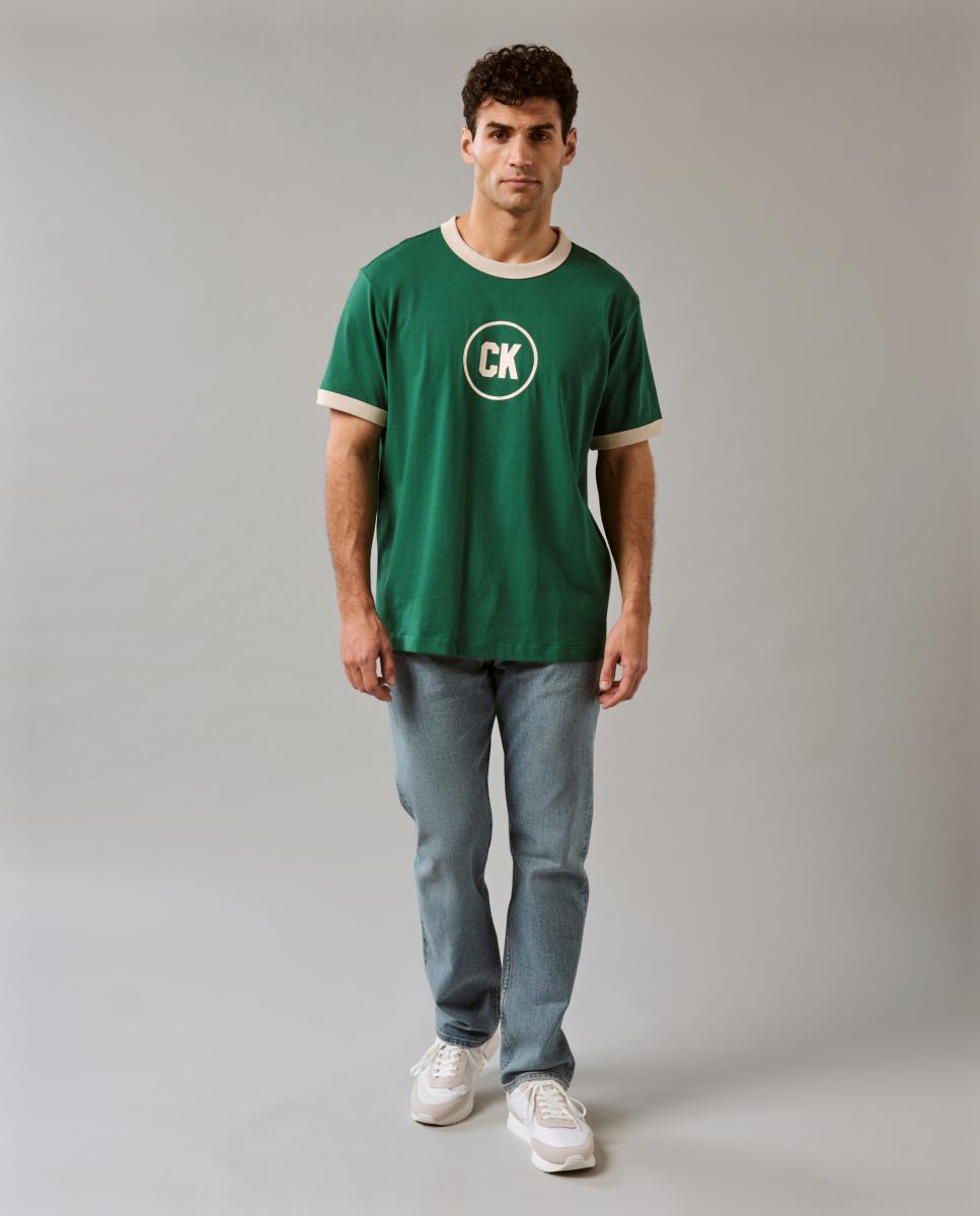T-shirt com Logótipo Circular Easy Fit Verde-10