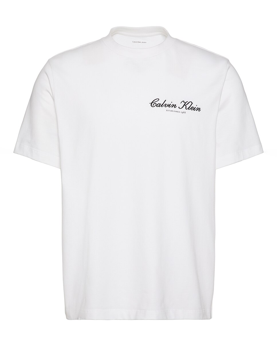 T-shirt Easy Fit com Logótipo Branco-2