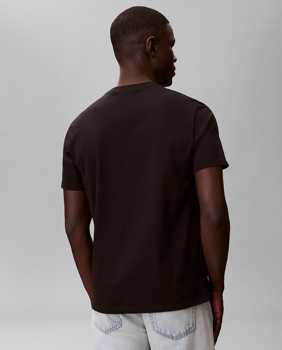 T-shirt com Micro Logótipo Preto-2