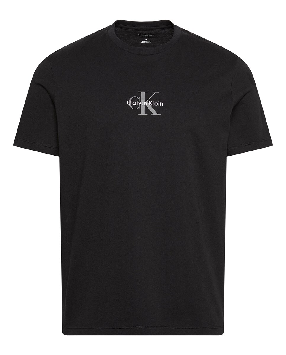 T-shirt com Micro Logótipo Preto-4