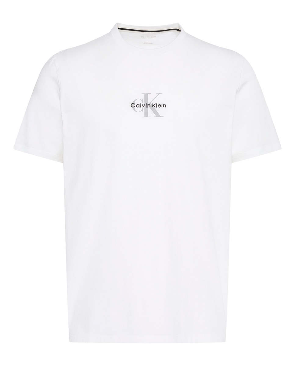 T-shirt com Micro Logótipo Branco-4