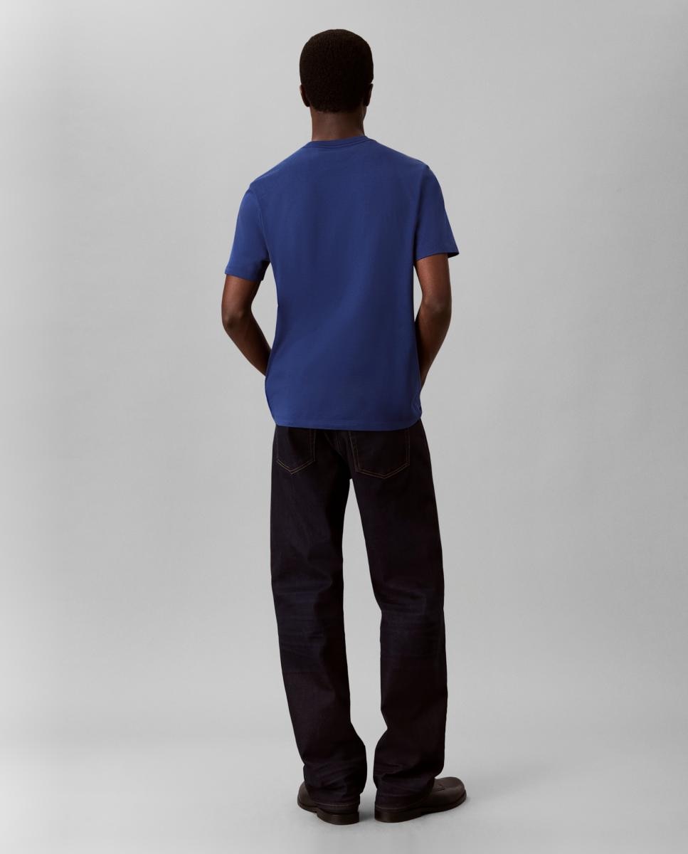 Camiseta Hombre micro monologo - Calvin Klein Jeans - Azul Azul-2