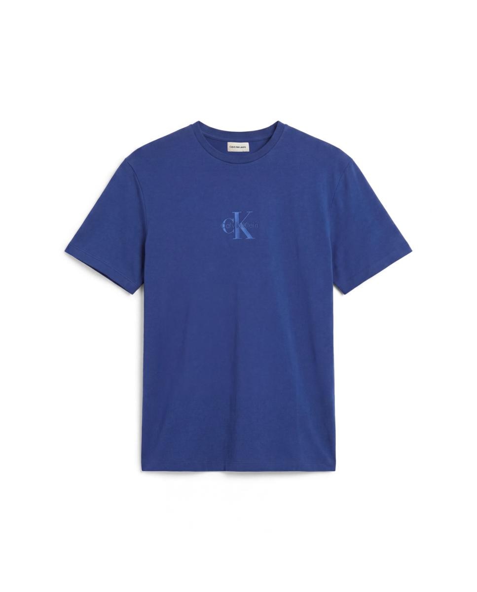 Camiseta Hombre micro monologo - Calvin Klein Jeans - Azul Azul-5