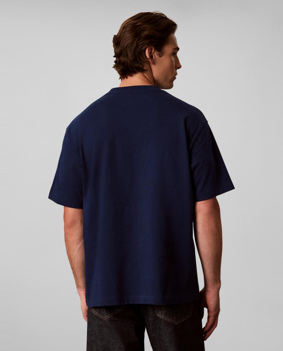 Camiseta Hombre monologo efecto lavado - Calvin Klein Jeans - Azul Azul-2