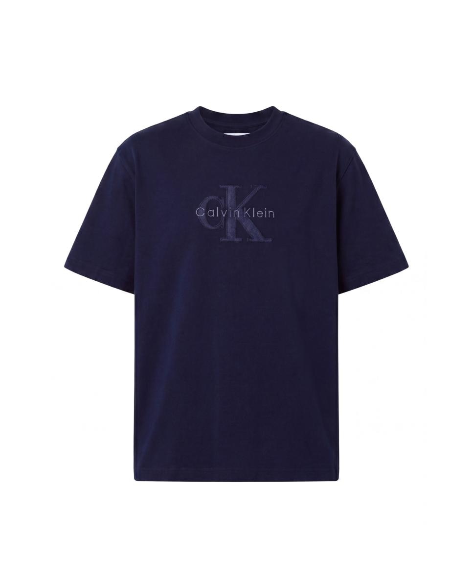 Camiseta Hombre monologo efecto lavado - Calvin Klein Jeans - Azul Azul-5